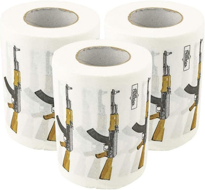 AK-47 Rifle Toilet Paper - Set of 3