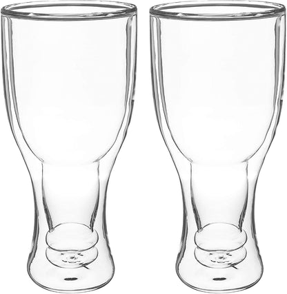 Upside Down Beer Bottle Mug - Set of 2