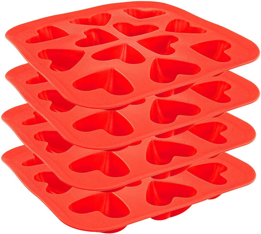 Heart Shaped Ice Cube Tray - Set of 4