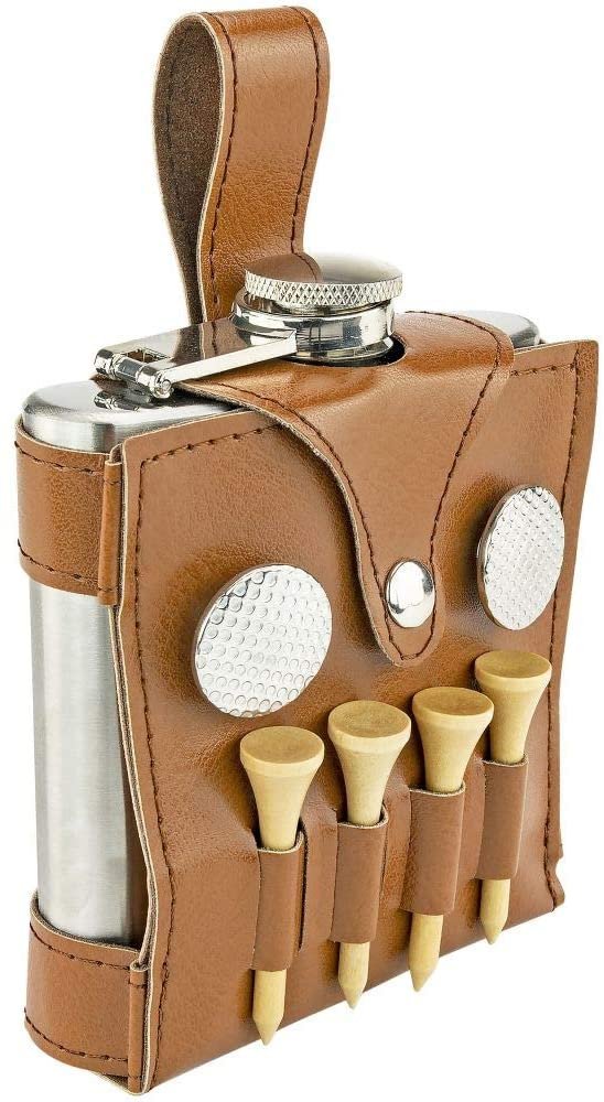 6oz Flask Golf Tools All In One Set