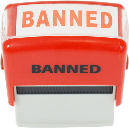 Self-Inking Banned Stamp - Red Ink