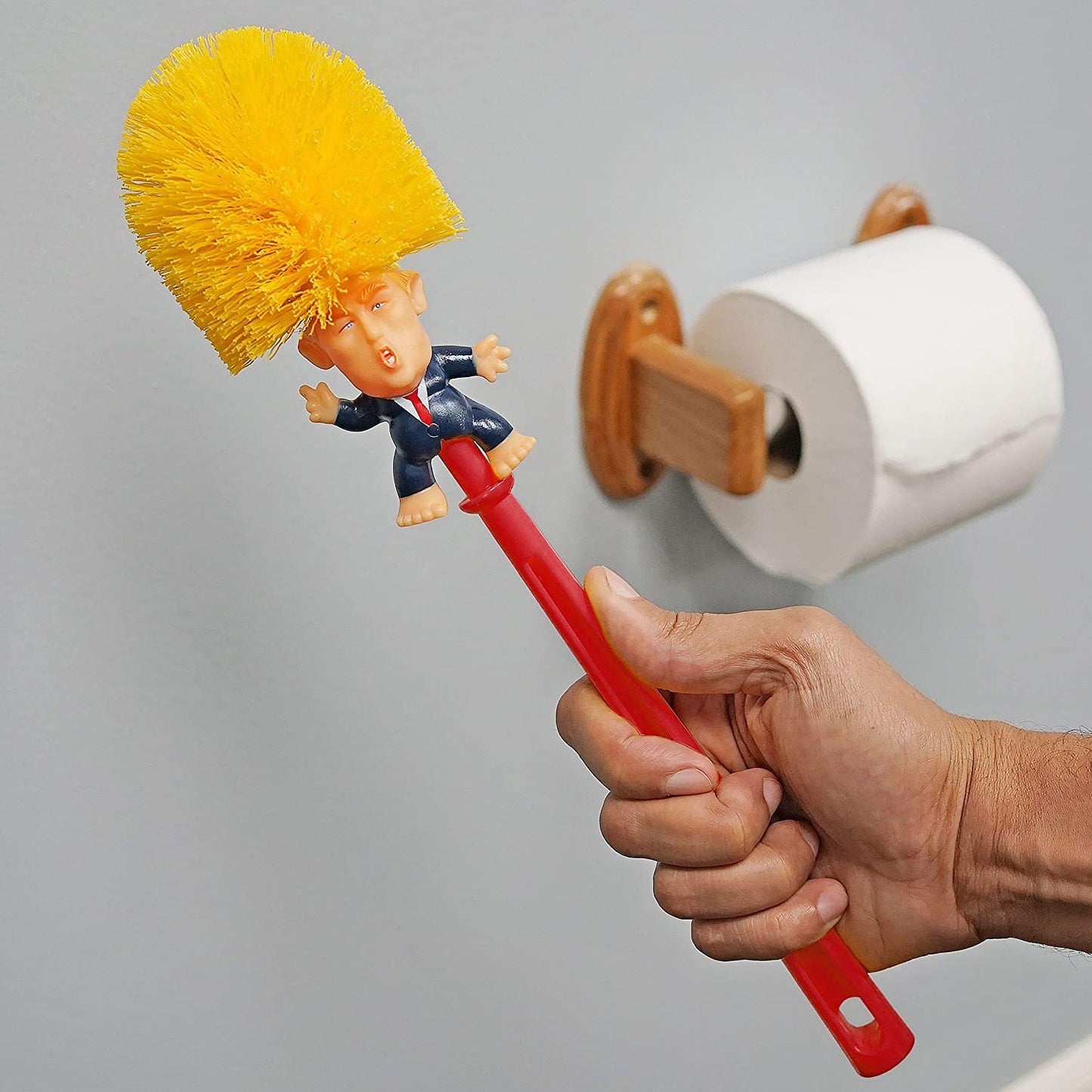 Donald Trump Toilet Bowl Brush W/ Holder