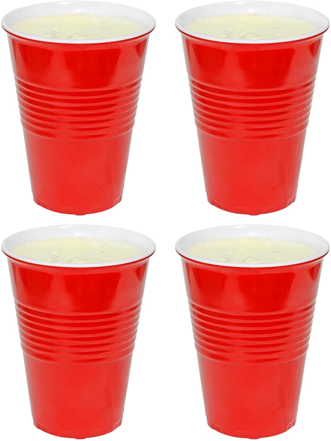 20 Oz Red Hard Plastic Cup - Set of 4