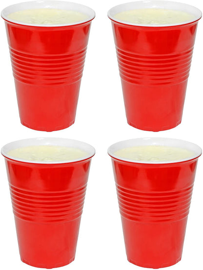 20 Oz Red Hard Plastic Cup - Set of 4