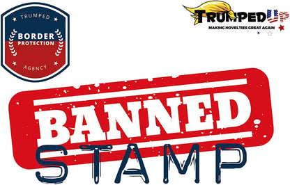 Self-Inking Banned Stamp - Red Ink