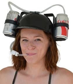 Beer and Soda Guzzler Helmet