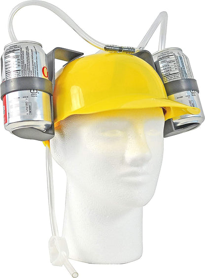 Beer and Soda Guzzler Helmet Yellow