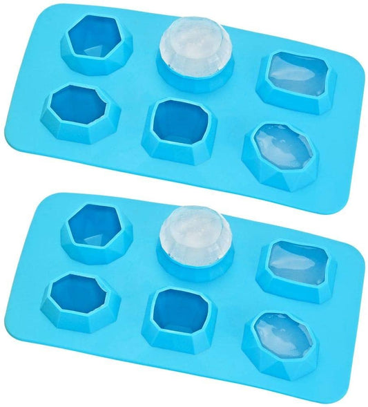 Blue Jewels Ice Cube Tray - Set of 2