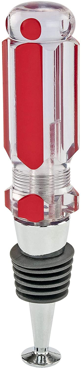 Fairly Odd Novelties Screwdriver Novelty Bottle Stopper, Red, One Size