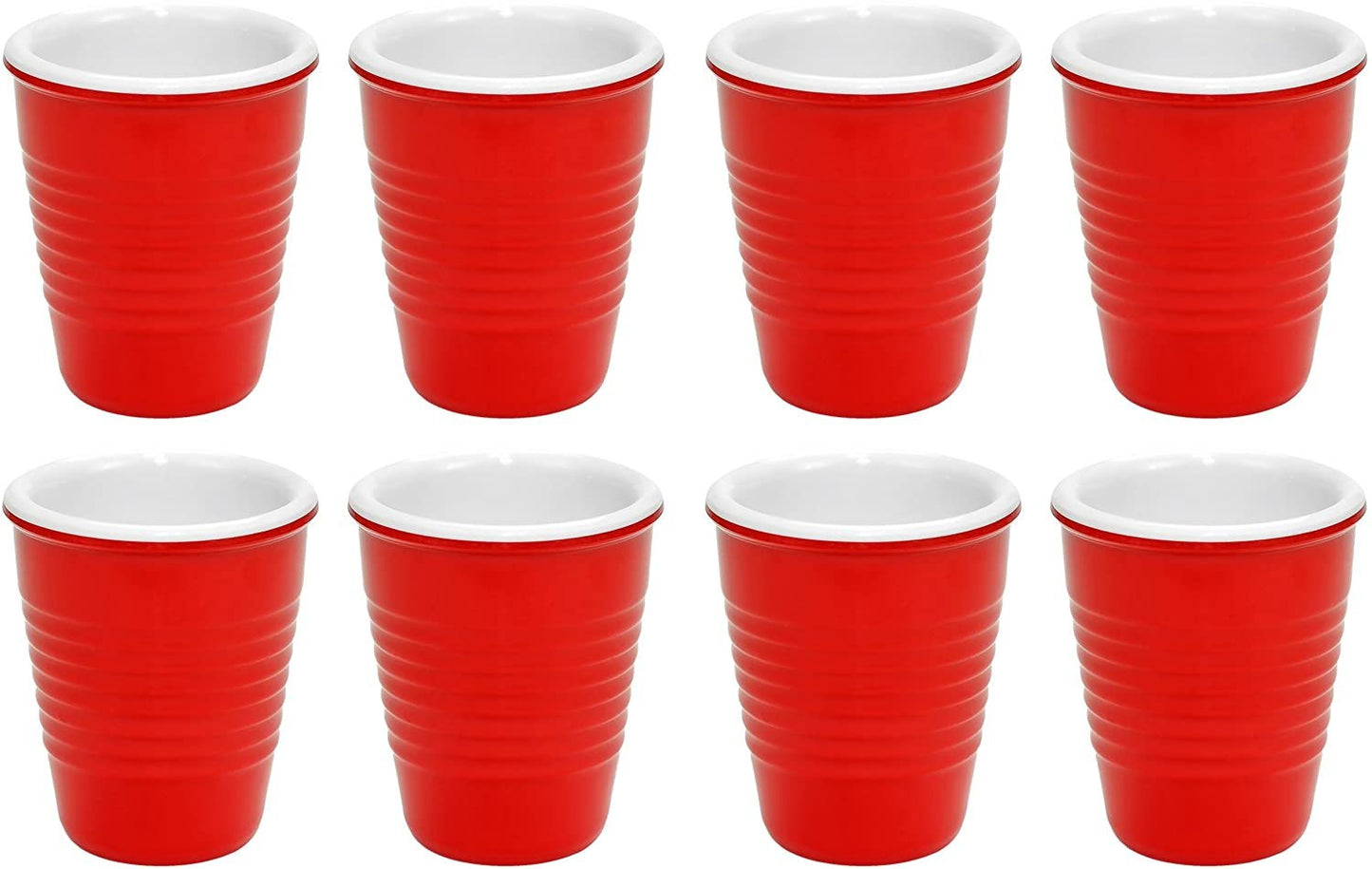 2oz Red Hard Plastic Shot Glass - Set of 4 - 2 Packs