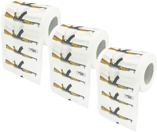 AK-47 Rifle Toilet Paper - Set of 3