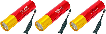 12 Gauge Shotgun Shell LED Flashlight - Set of 3