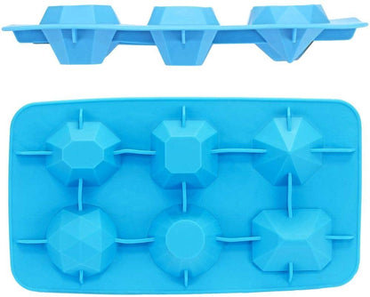 Blue Jewels Ice Cube Tray - Set of 4