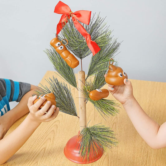 Toilet Ornament Redneck Plunger Tree