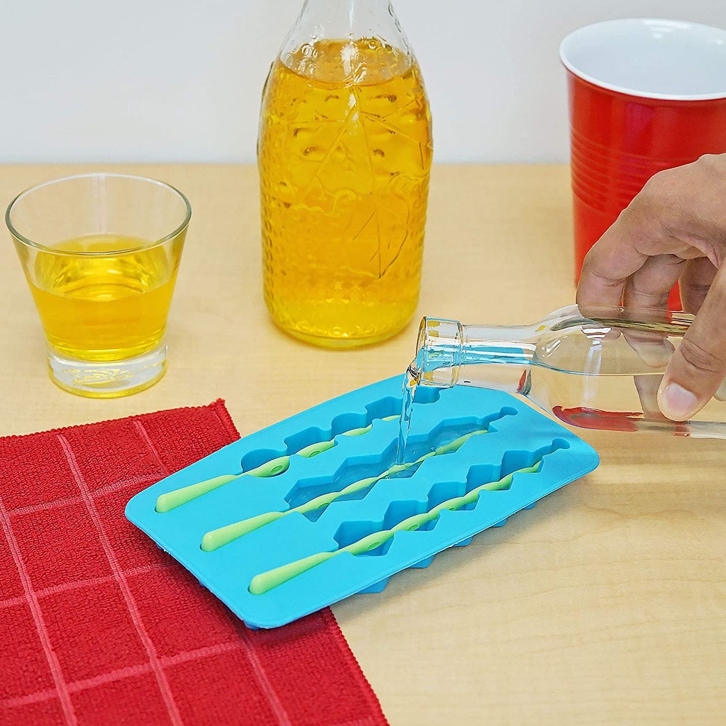 Kabob ice Cube Tray with Stir Sticks