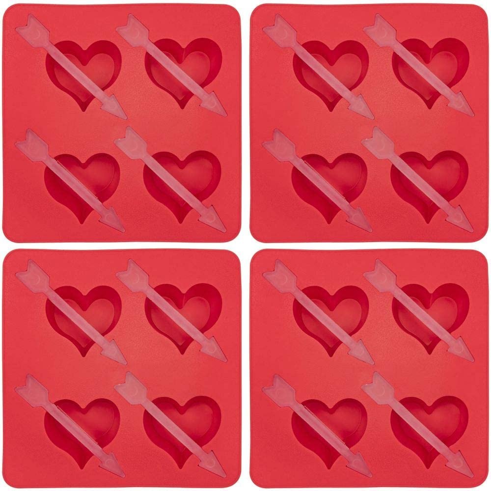 Heart & Arrow Ice Cube Tray - Set of 4