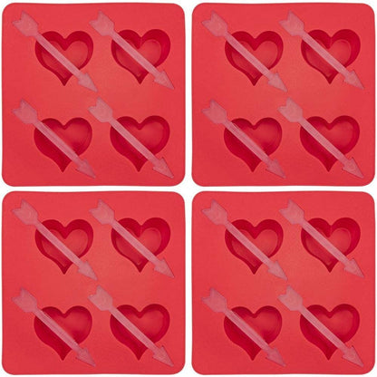 Heart & Arrow Ice Cube Tray - Set of 4