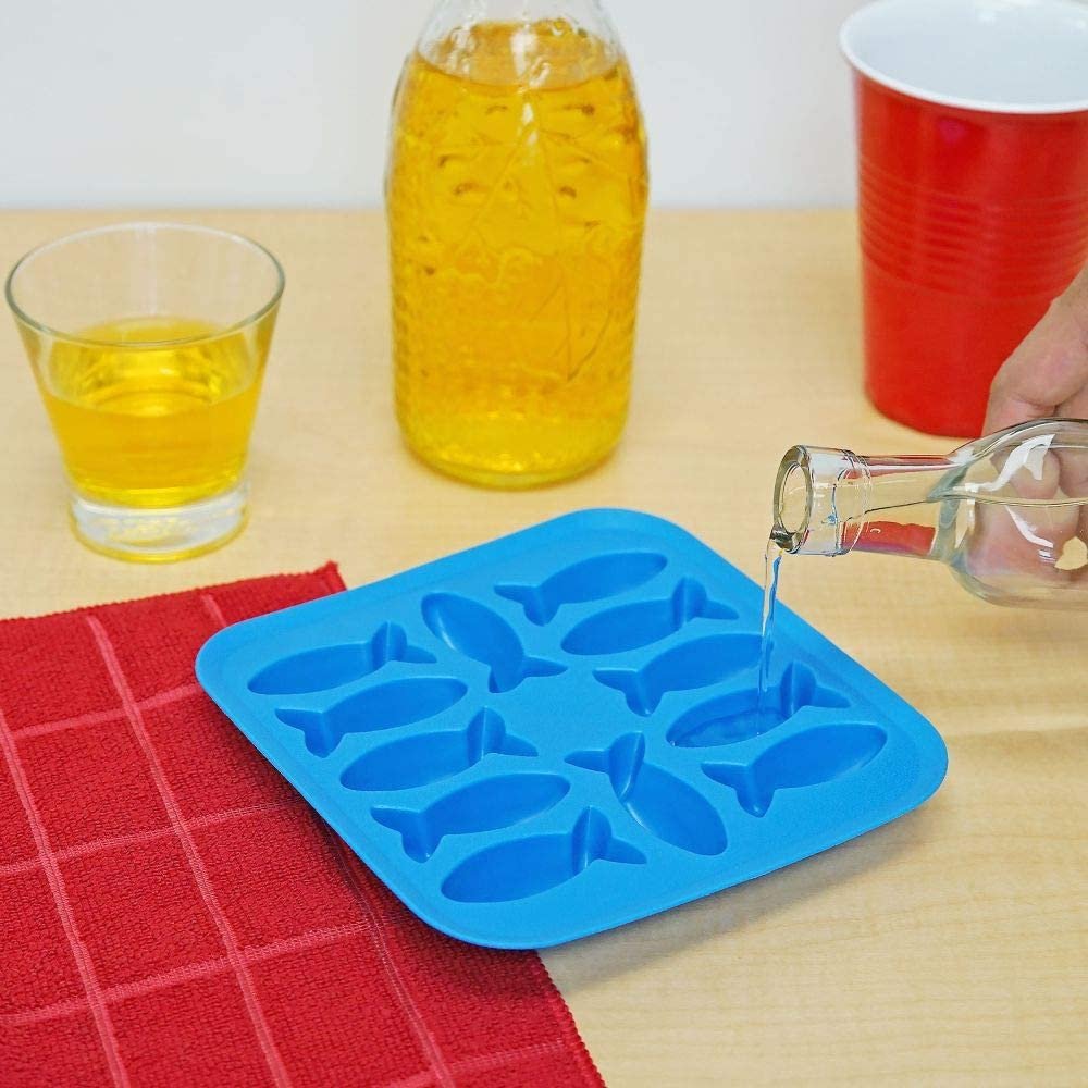 Blue Fish Ice Cube Tray - Set of 4