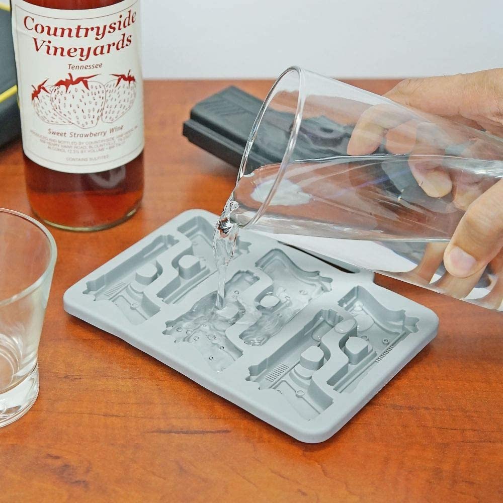 Gray Handgun Ice Cube Tray