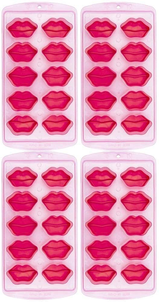 Pink Lips Ice Cube Tray - Set of 4