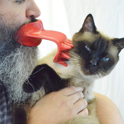 Lick'em Tongue Cat Scratcher and Brush Combo