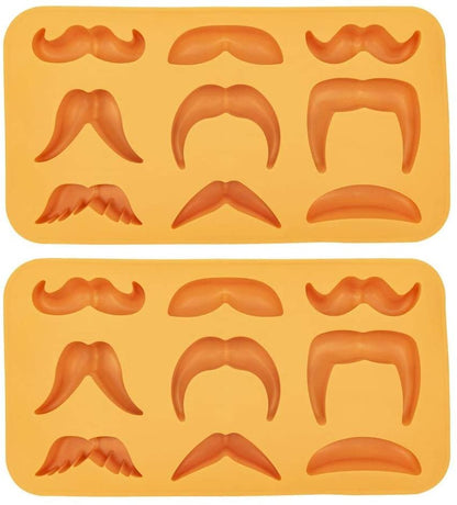 Mustache Variety Ice Cube Tray - Set of 2