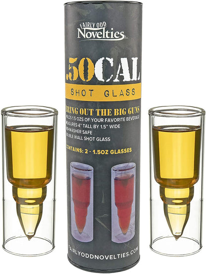 .50 Caliber Bullet Shot Glass - Set of 2