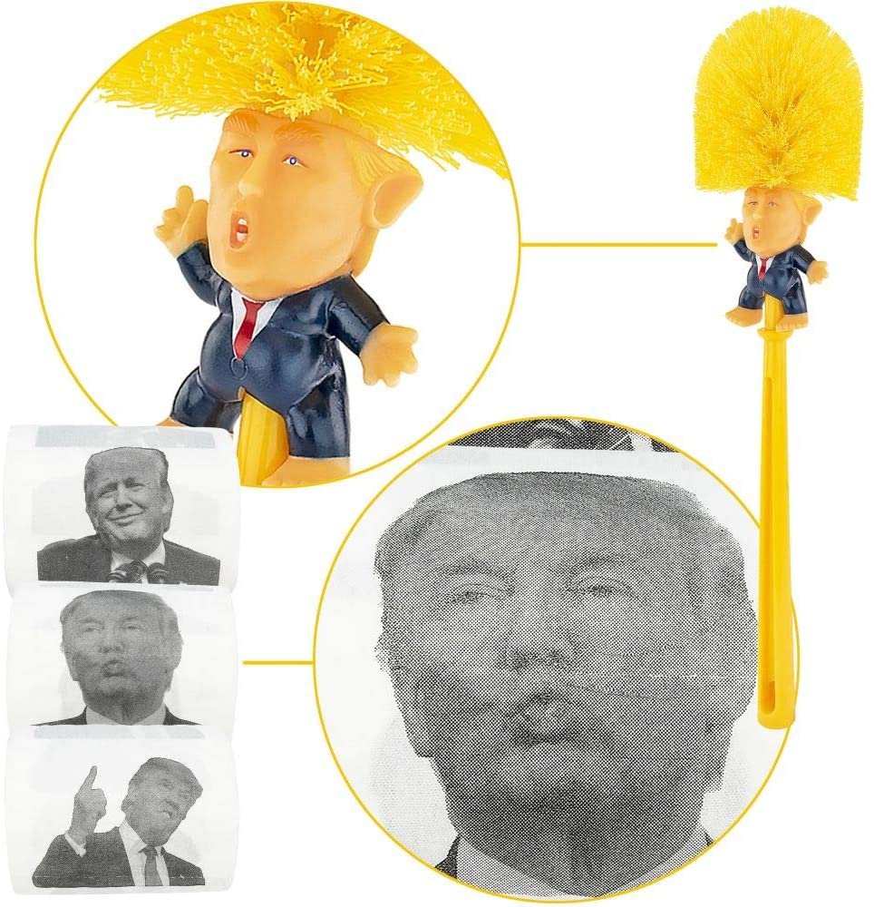 Donald Trump Bowl Brush 3 set of Toilet Paper