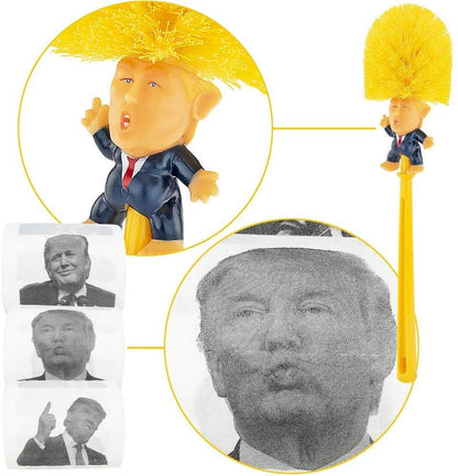 Donald Trump Bowl Brush 3 set of Toilet Paper