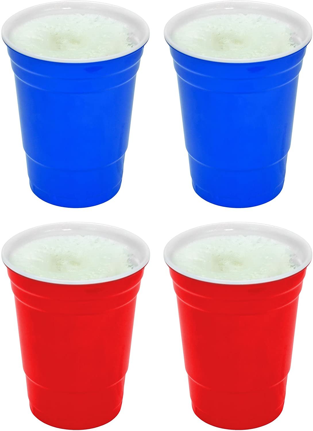 Melamine Red and Blue Cup - Set of 4