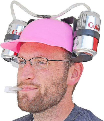 Pink Beer and Soda Guzzler Helmet