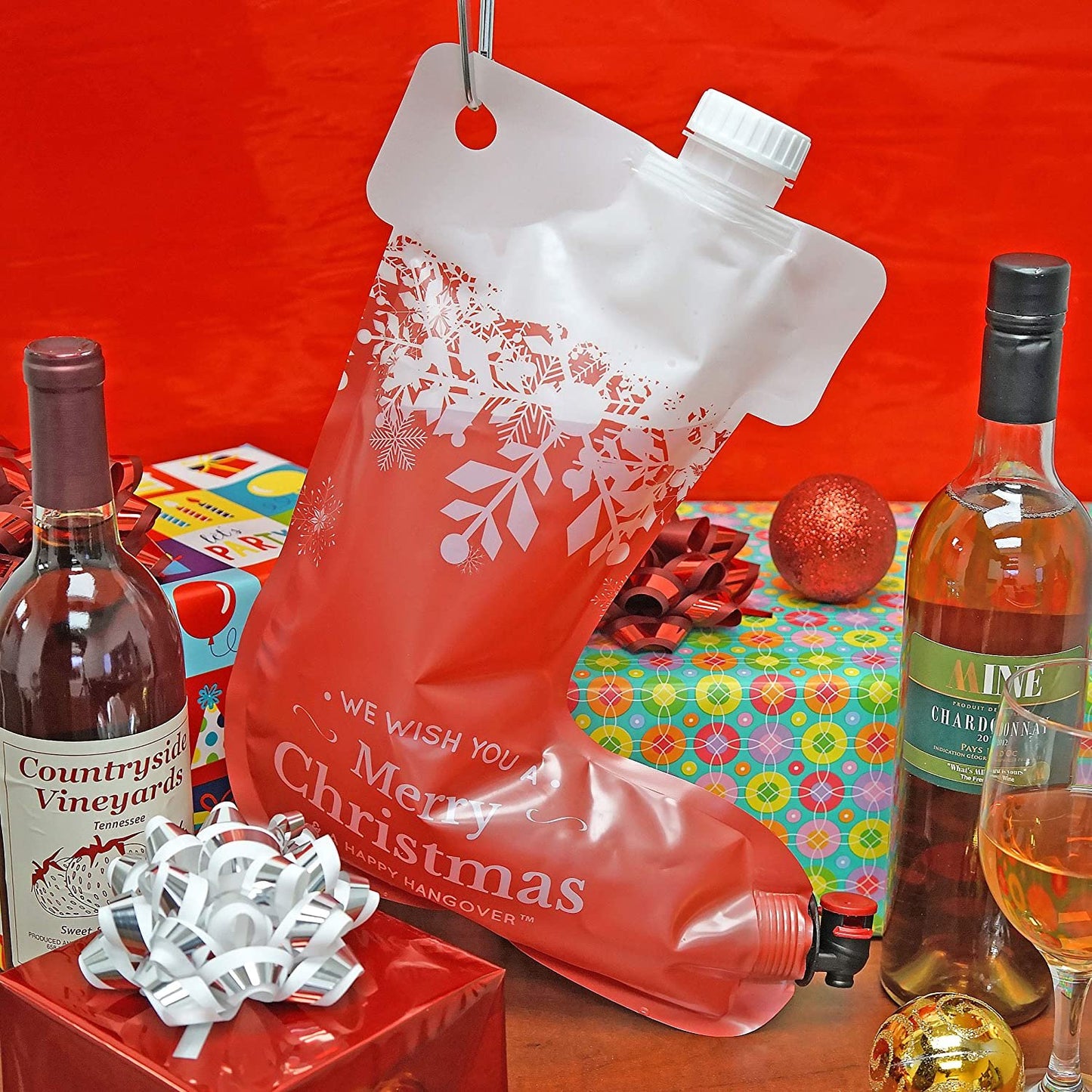 Holiday Stocking Wine Dispenser