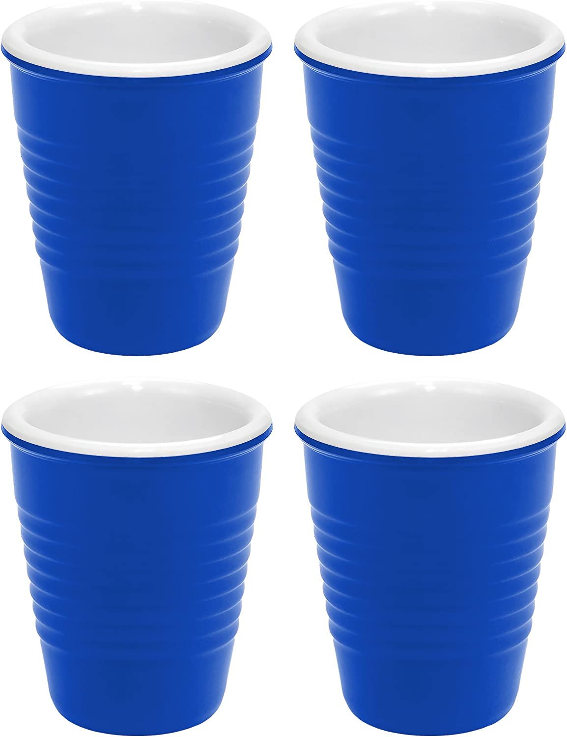 2oz Hard Plastic Party Blue Shot Glasses - Set of 4