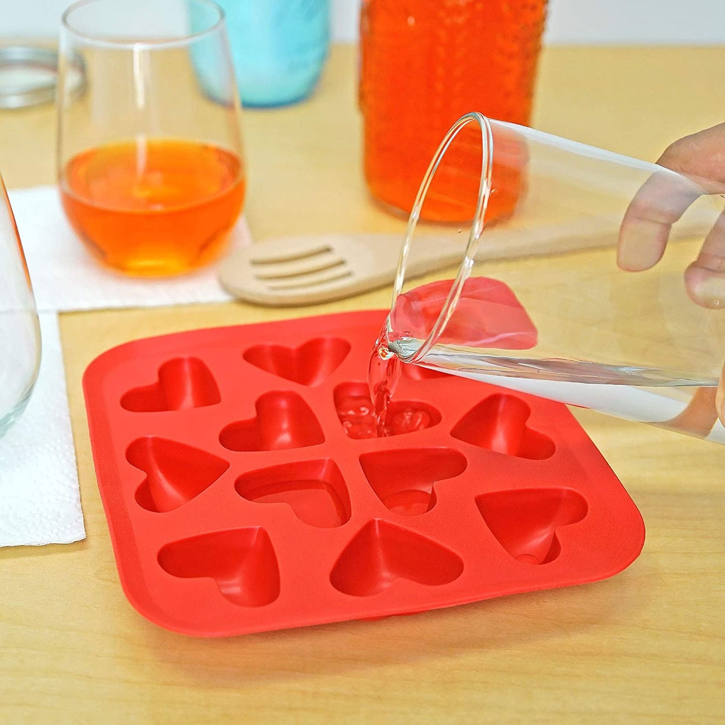 Heart Shaped Ice Cube Tray - Set of 4