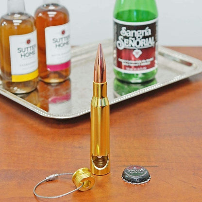 .50 Cal Bottle Opener W/Wire Keychain - Set of 6