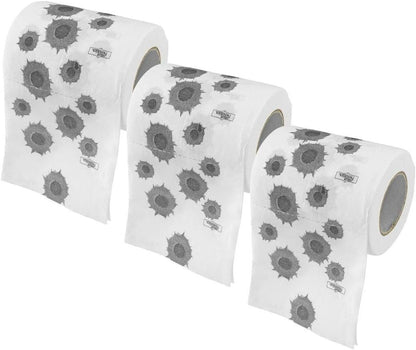 Bullet Holes Toilet Paper - Set of 3