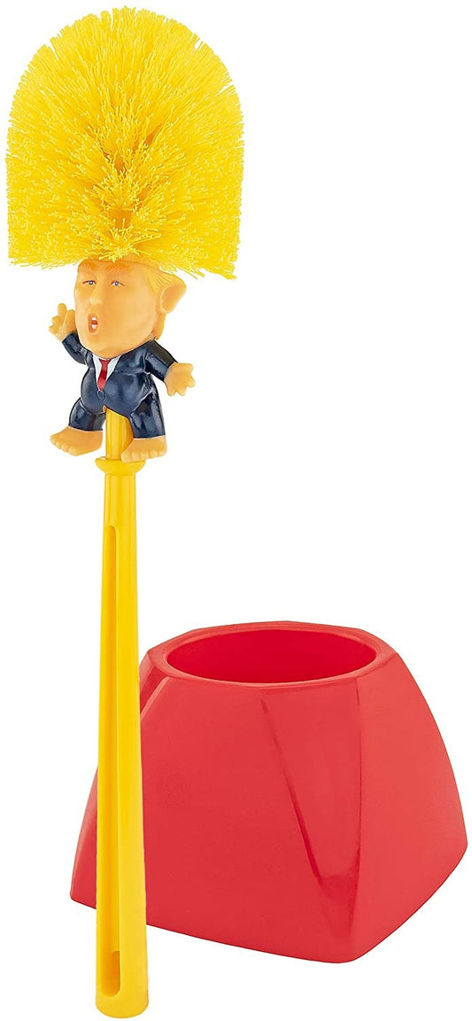 Donald Trump Toilet Bowl Brush W/ Holder