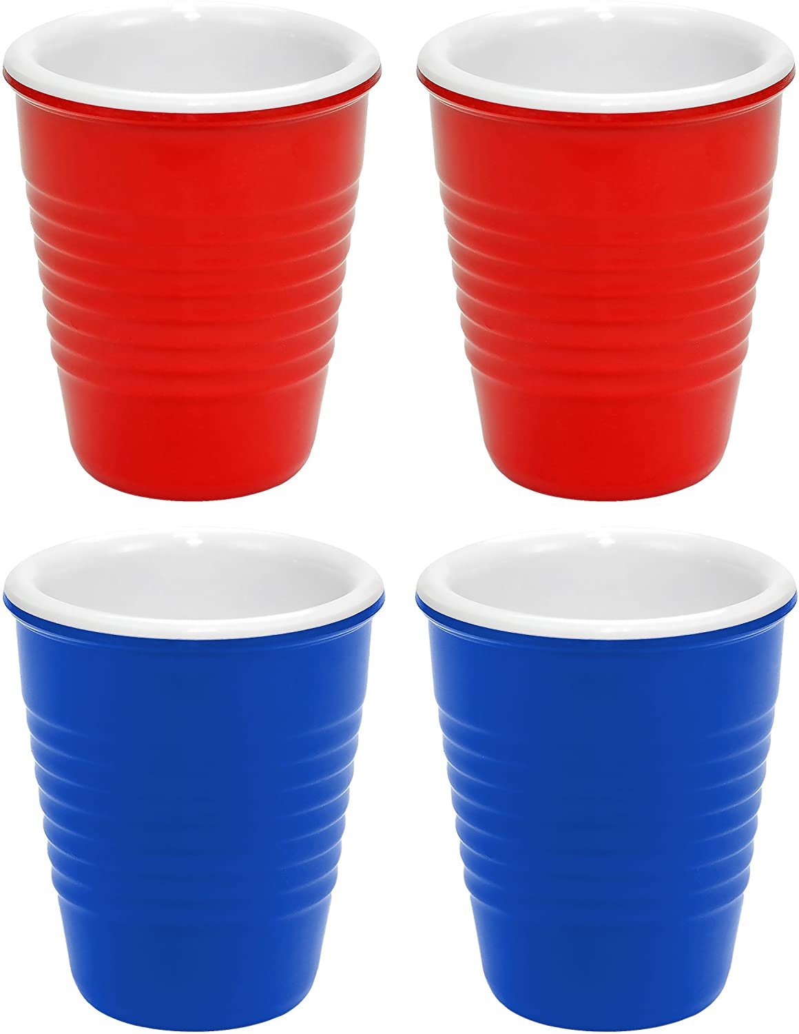 Red & Blue Party Shot Glasses - Set of 4