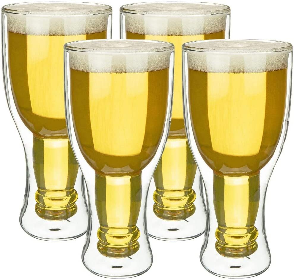 Double Walled Beer Glass - Set of 4