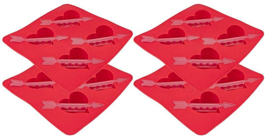 Heart & Arrow Ice Cube Tray - Set of 4