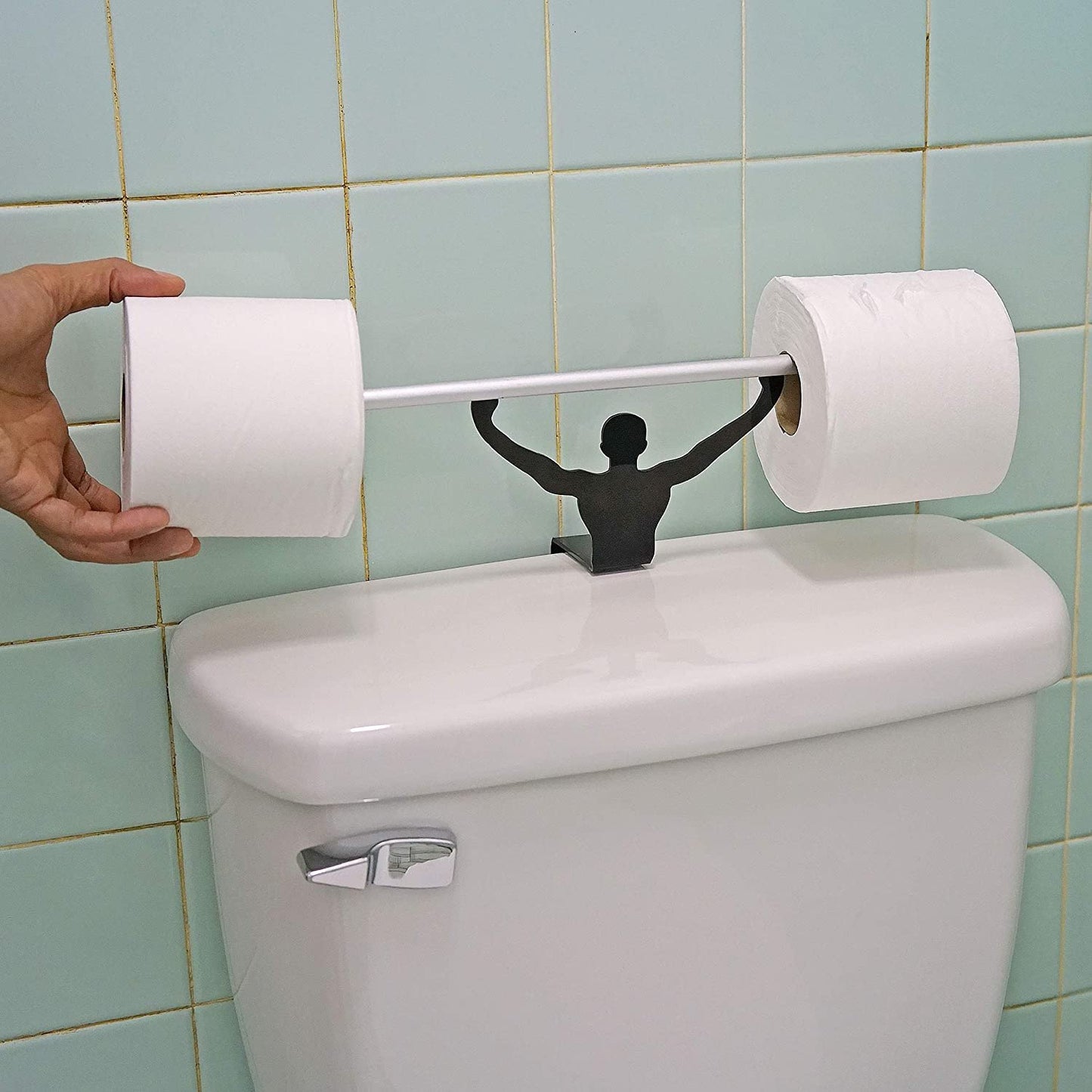 Strong Man Weightlifter Toilet Paper Holder