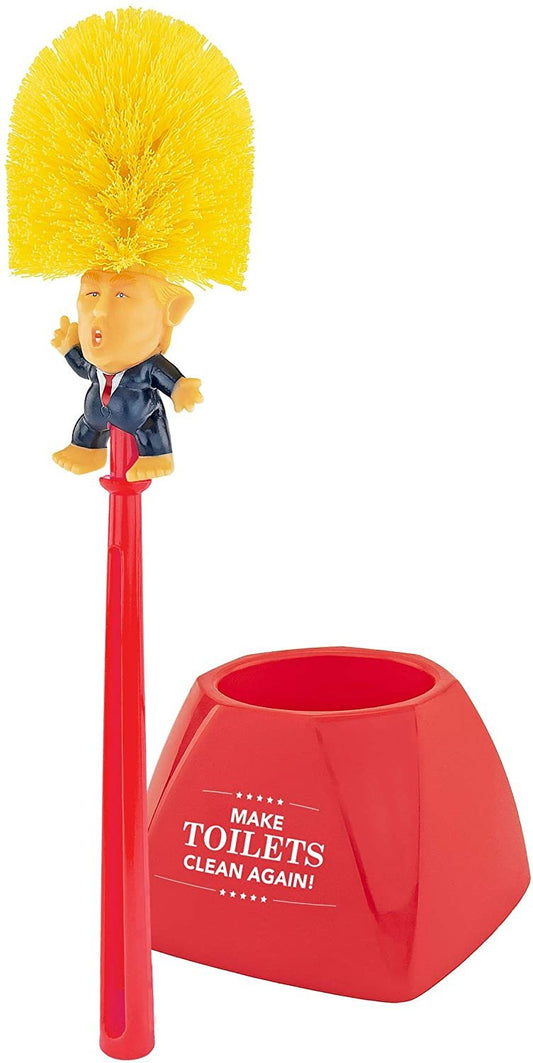 Donald Trump Toilet Bowl Brush W/ Holder