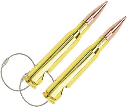 .50 Cal Bottle Opener W/Wire Keychain - Set of 2