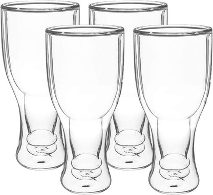 Double Walled Beer Glass - Set of 4