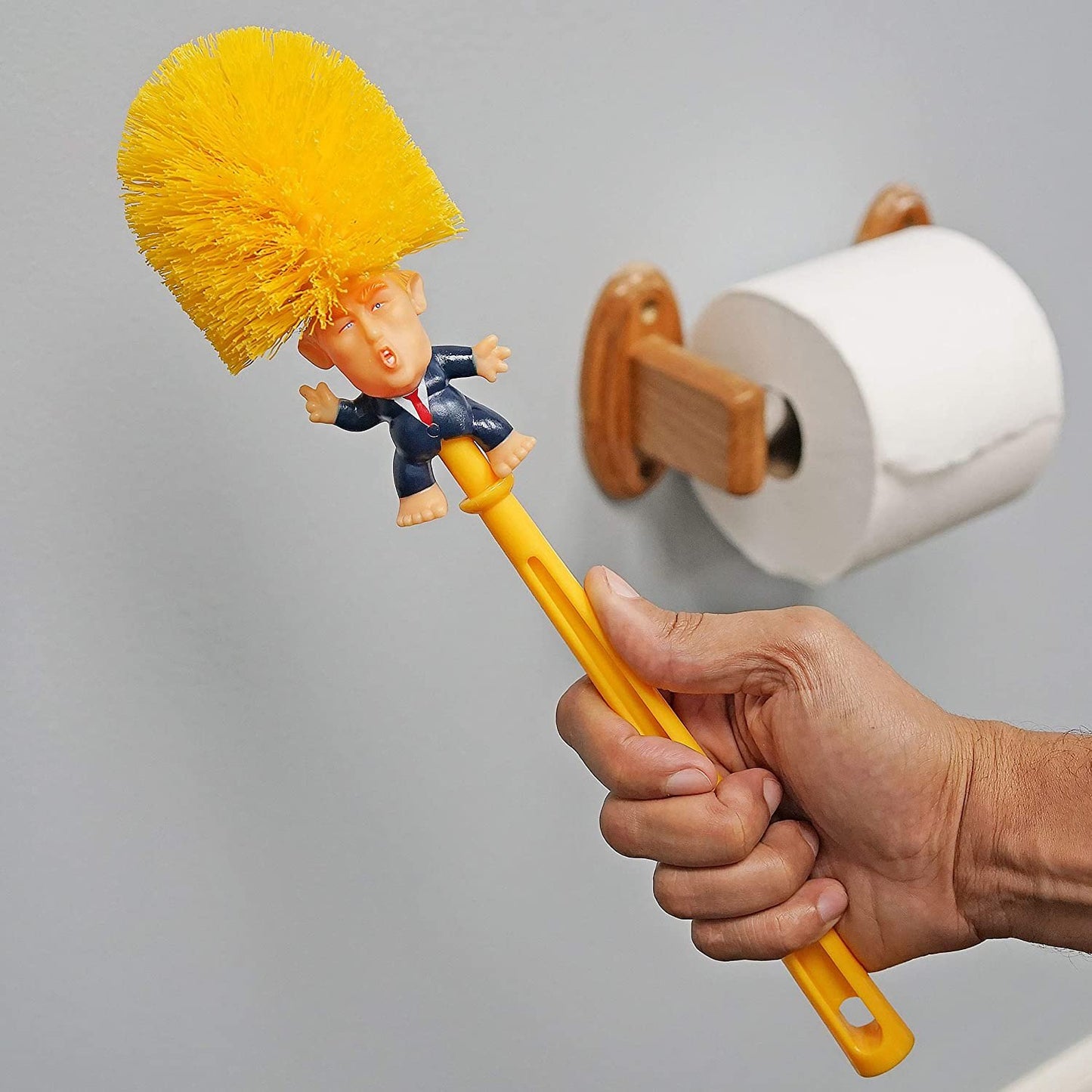 Donald Trump Toilet Bowl Brush W/ Holder