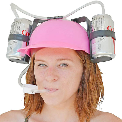 Pink Beer and Soda Guzzler Helmet