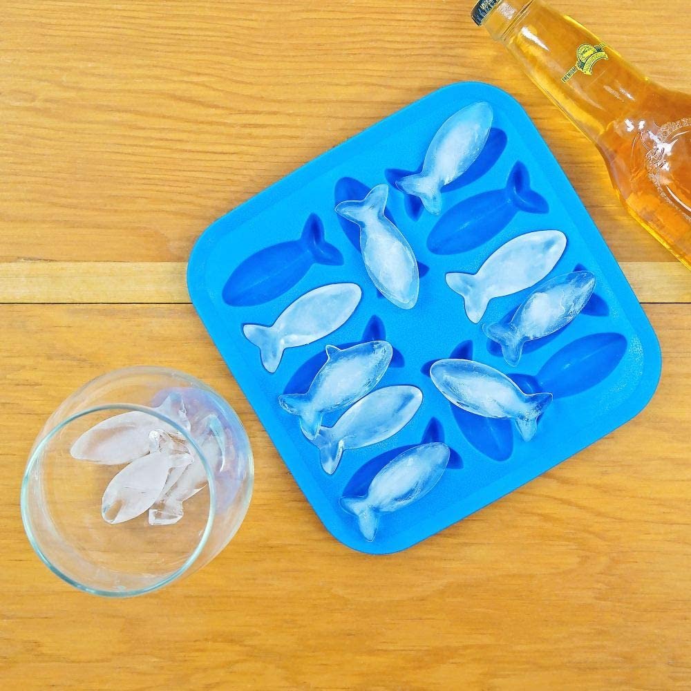 Blue Fish Ice Cube Tray - Set of 4