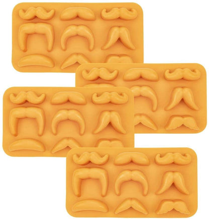 Mustache Variety Ice Cube Tray - Set of 4