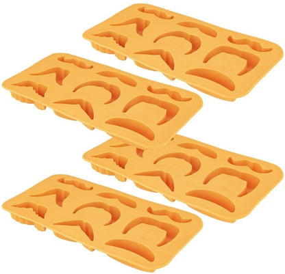 Mustache Variety Ice Cube Tray - Set of 4