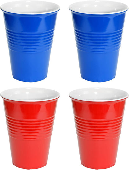 Picnic & Barbecue Drinking Set - Red and Blue